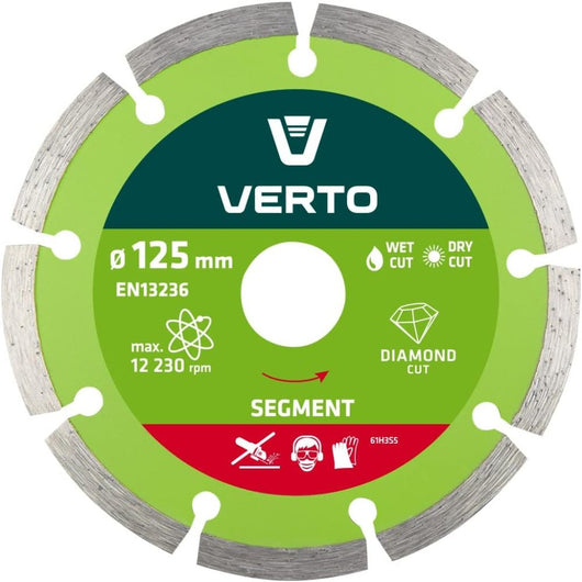 Topex 61h3s5 disco diamantato, 1 125 x 22,2 mm, segmentato ds