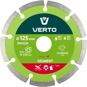 Topex 61h3s5 disco diamantato, 1 125 x 22,2 mm, segmentato ds