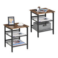 Set di 2 tavolini da caffè e comodini rustici Valora