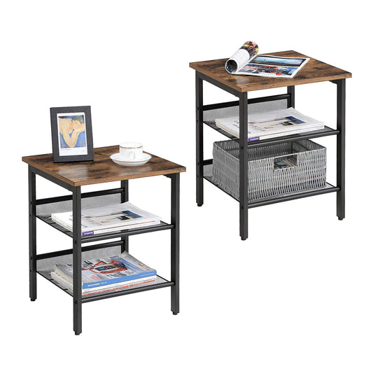 Set di 2 tavolini da caffè e comodini rustici Valora