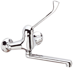 Rubinetto lavello a muro con leva lunga - serie kiss