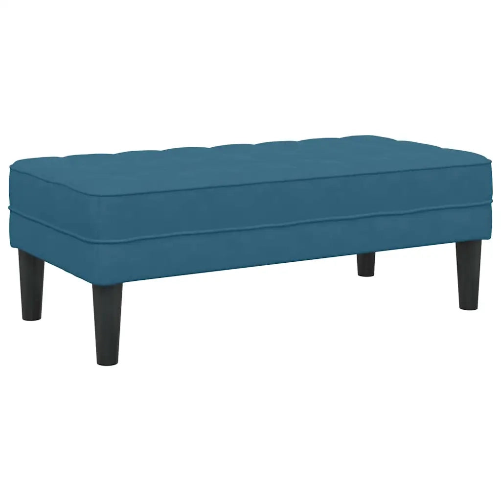 panchina con cuscino Blu 113 x 57 x 39 cm Velluto CFW4713874