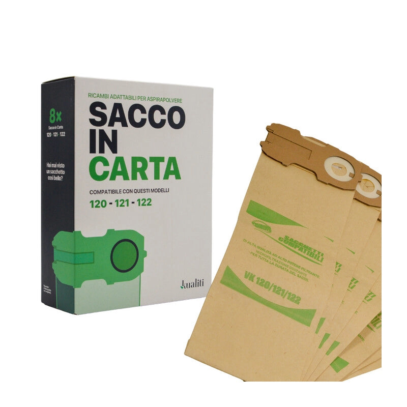 RICAMBIO FOLLETTO SACCO IN CARTA K120/1/2 PZ.8- 1,0 confezione