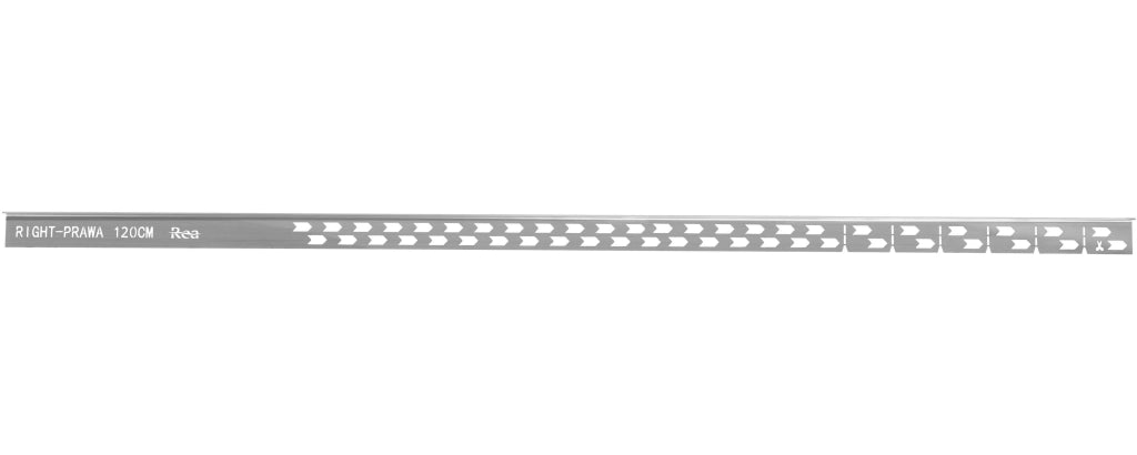Profilo Doccia Pendenzato 120cm Brush Nickel sinistra
