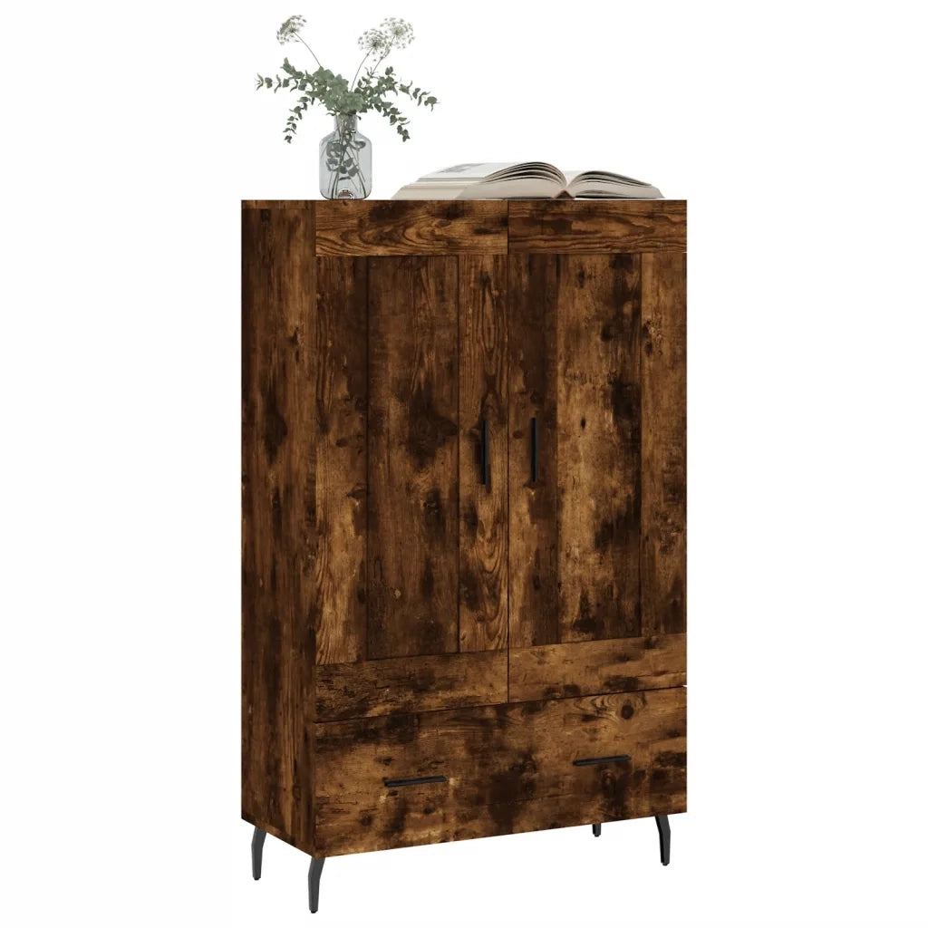Credenza | Madia | Buffet da pranzo | Armadio da pranzo Rovere Fumo 69,5x31x115 cm in Legno Multistrato