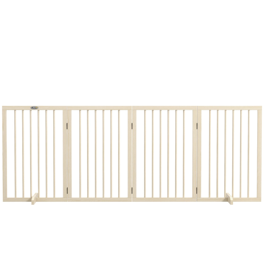 Cancello di sicurezza modulare pieghevole per animali domestici ¨C Xylo ¨C legno massello 206x35,5x76 cm