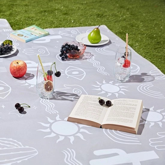 Decken per picnic acqua resistente - Decken per esterno - Matrimonio per camping - Matrimonio per spiaggia - Ripiegabile con tasca nascosta - 200 x 150 cm - Matrimonio per picnic
