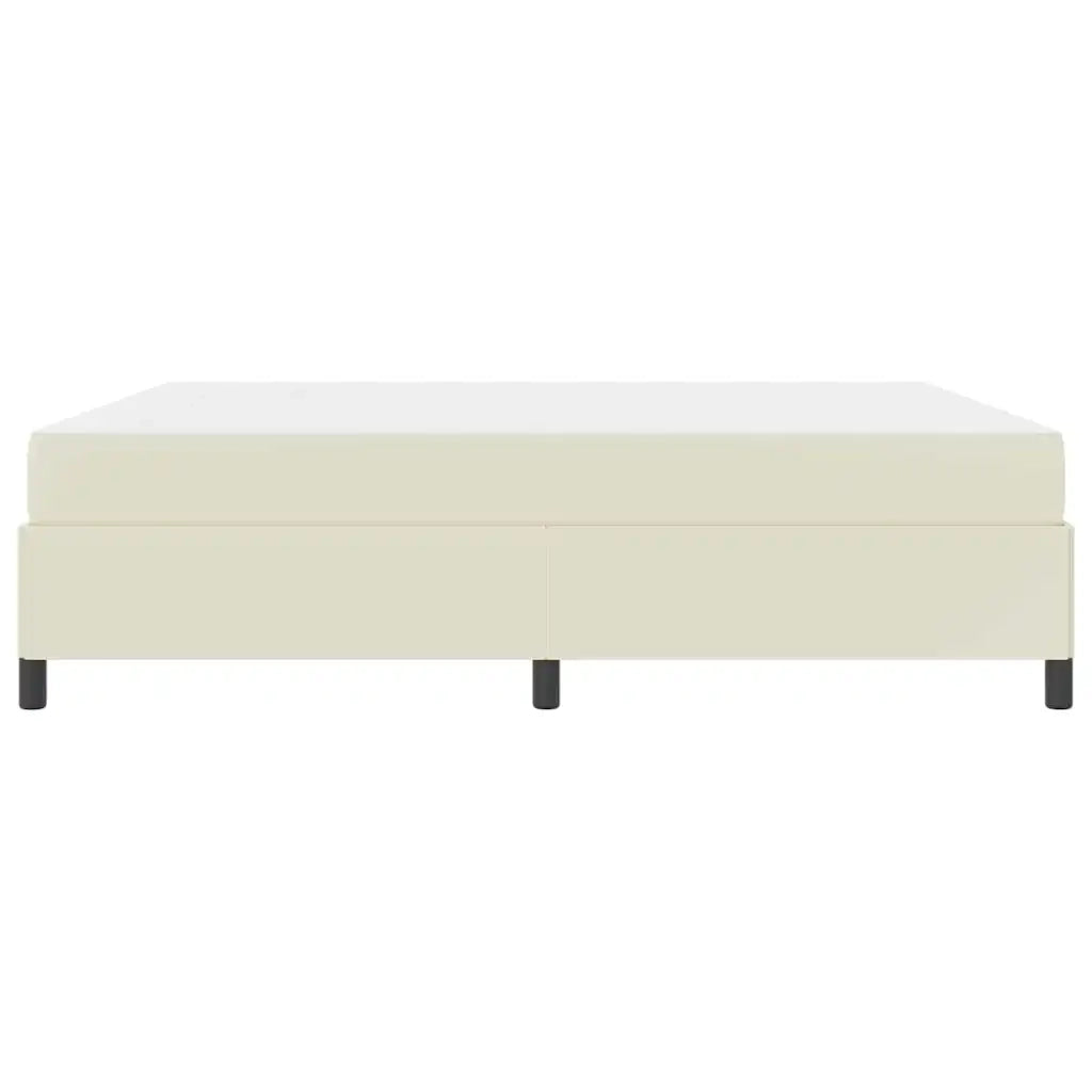 Struttura del letto con materasso Crema 180 x 200 cm Tessuto