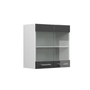 Vicco Mobile da cucina in vetro Antracite lucido 60 cm