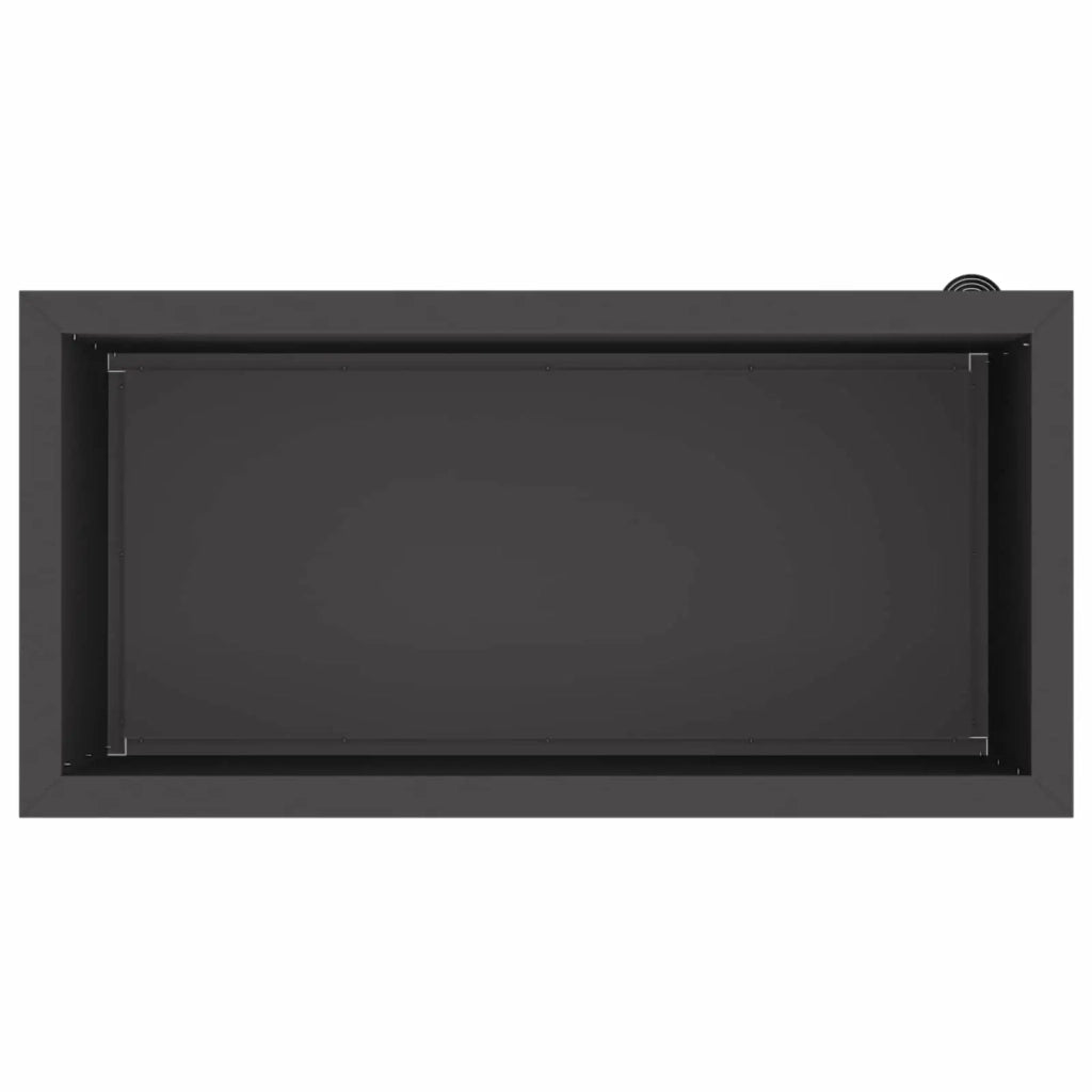 Fioriera da giardino con LED 2 pz Nero 40 x 80 x 40 cm Acciaio 8008155
