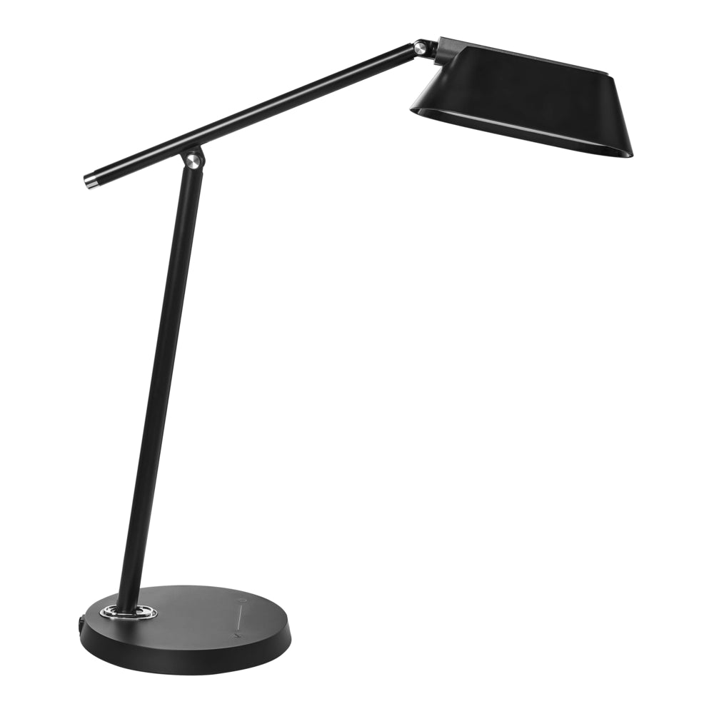Lampada da tavolo LED per ufficio domestico con braccio regolabile e orientabile dimmer continuo e timer colore nero