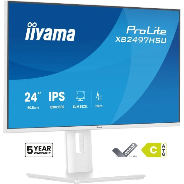 24in white ips panel fhd,eye comfort, hdmi,dispport - xb2497hsu-w1