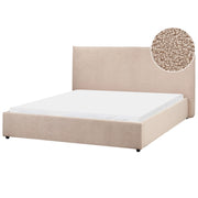 Letto matrimoniale ad acqua in velluto tortora 180 x 200 cm stile classico minimalista