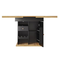 Tavolo estensibile - Xylo - 110-140x80cm con scaffale vino e snack