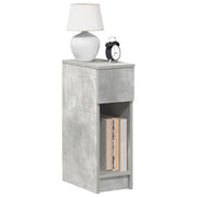 vidaXL Comodini con Cassetto 2 pz Grigio Cemento 20x36x60 cm