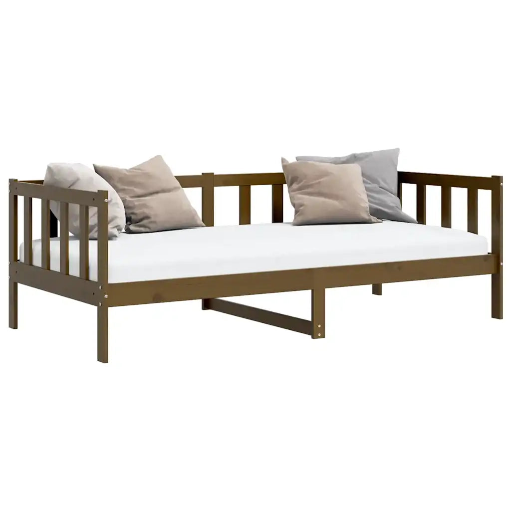 Dormeuse Marrone Ambra in Legno Massello di Pino 90x200 cm 806943