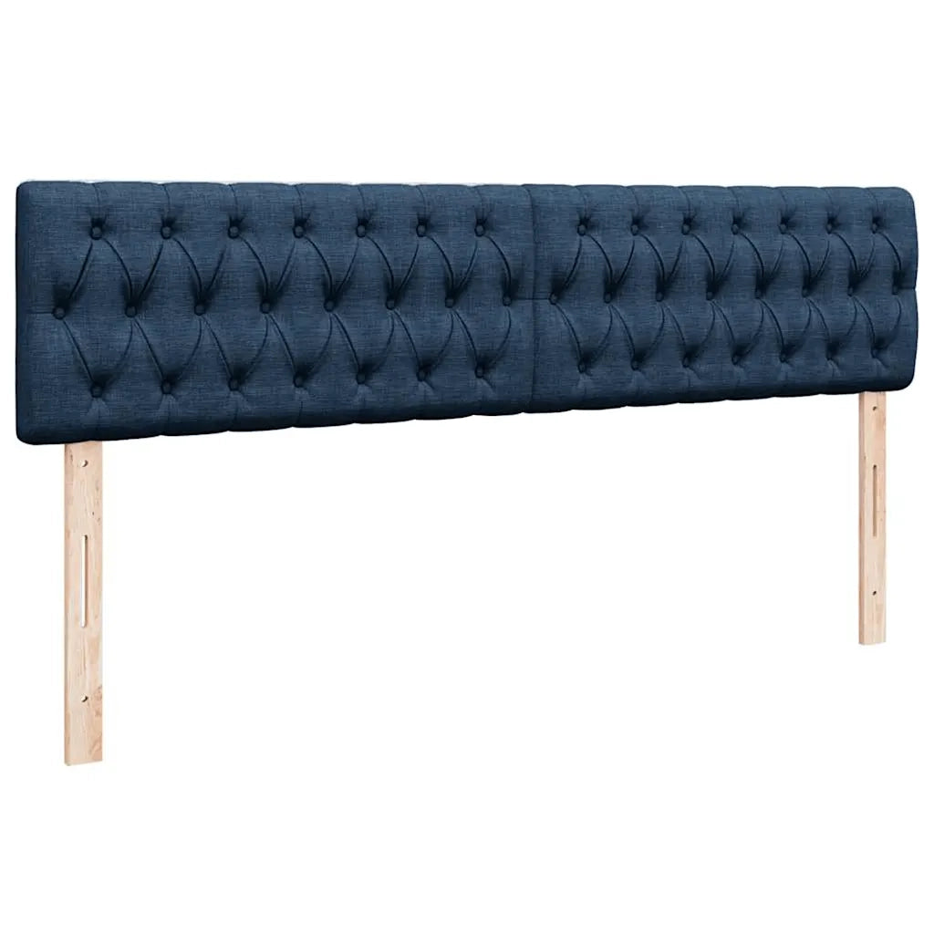 Struttura Letto Pouf con Materassi Blu 180x200cm in Tessuto 3312870