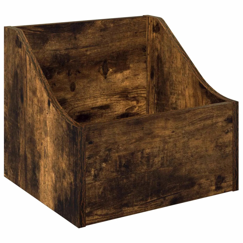 Scatola per dischi LP 2 pz Rovere Fumo 37 x 33 x 32 cm 8012771