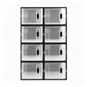 Scarpiera modulare con 8 box impilabili e frontale apribile per camera da letto