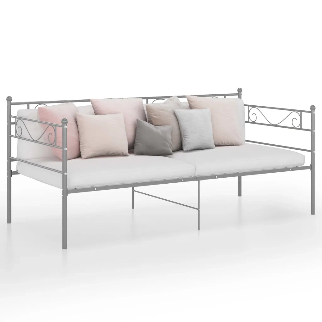 Telaio Divano Letto Grigio in Metallo 90x200 cm cod mxl 59850