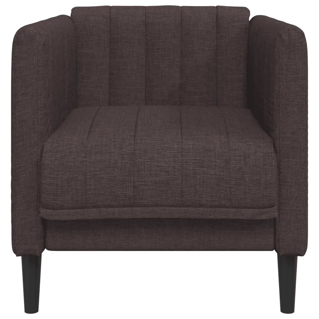 Poltrona Marrone Scuro in Tessuto 372598