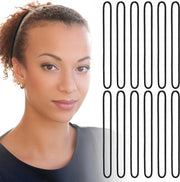 Cinture per capelli extra grandi - 50 pezzi - per capelli lunghi e spessi - elastico per capelli - materiale duraturo in poliestere - colore nero
