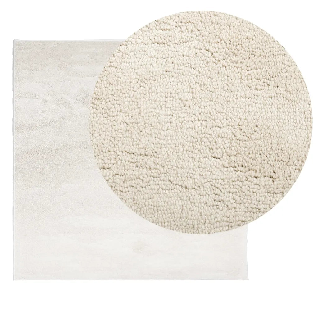 Tappeto del soggiorno | Tappeto OVIEDO a Pelo Corto Beige 120x120 cm