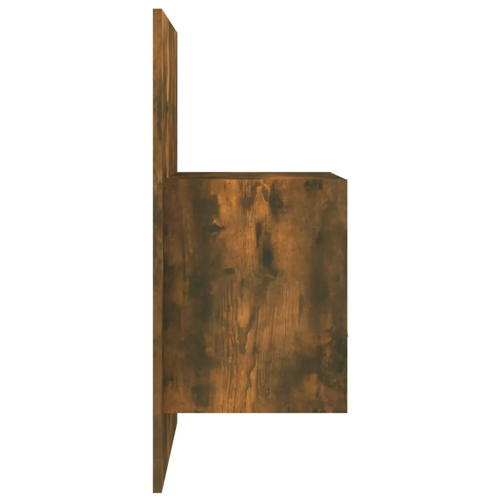 Comodini a Muro 2 pz-Set di 2 Tavolino da notte Rovere Fumo 275912