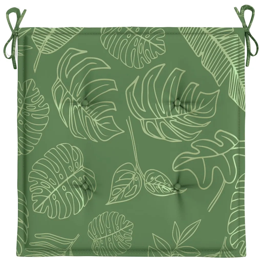 Cuscini per Sedia 6 pz Motivo a Foglie 40x40x4 cm Tessuto 361025