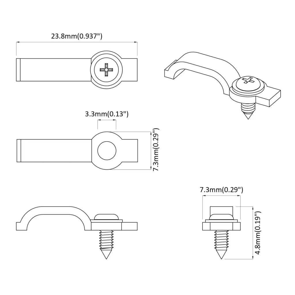 Clip per Striscia LED 2 pz Trasparente 23,8 x 7,3 x 4,3 mm CFW6218499