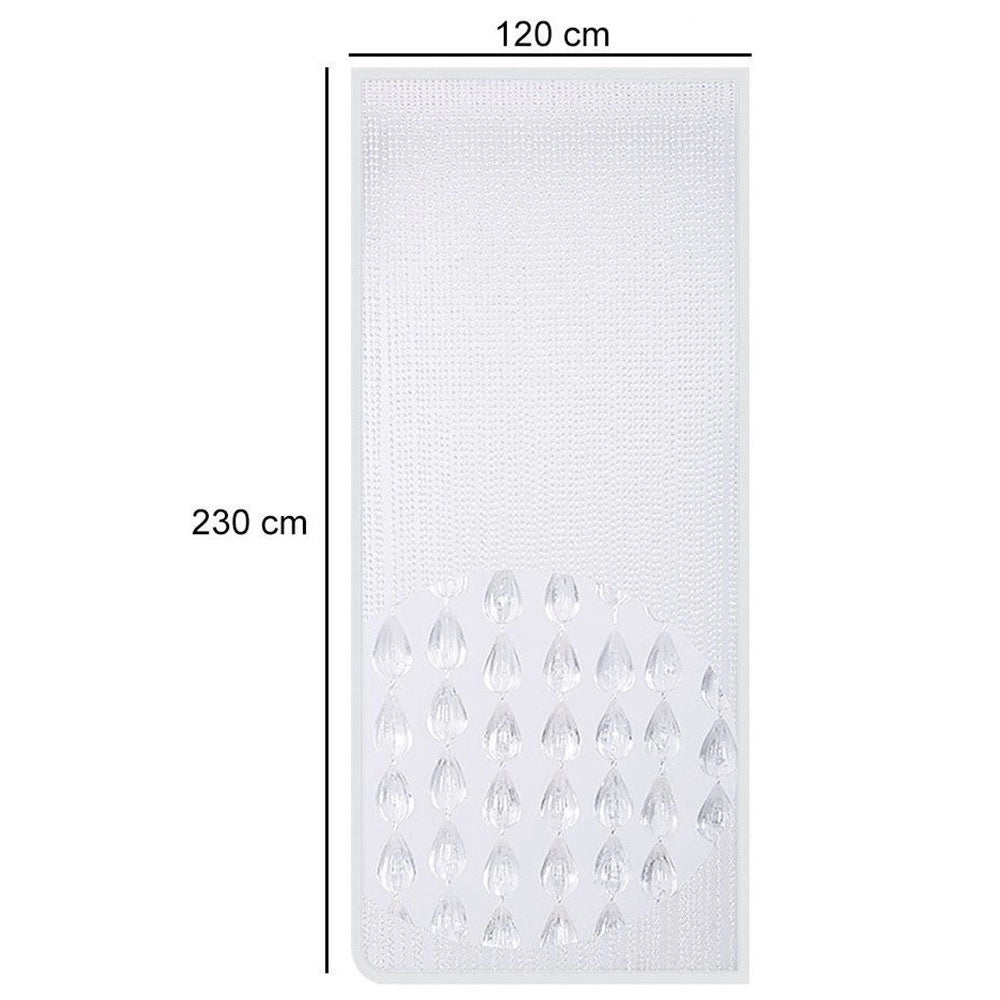 Trade Shop - Tenda Moschiera Antimosche Con Perline Grandi Trasparente In Pvc 120x230cm Tpl73 017399 -