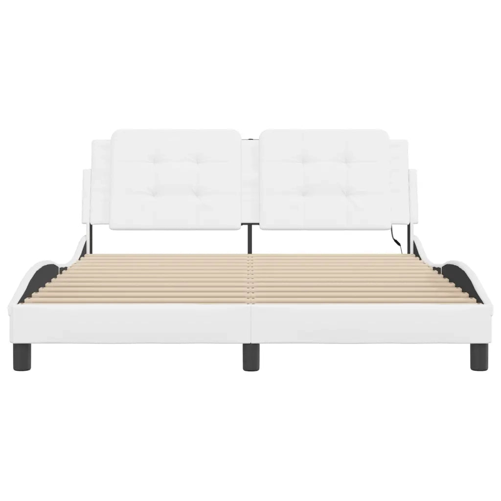 Giroletto con LED senza Materasso Zadar Bianco 160x200 cm