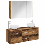 Set di mobili per il bagno 4 pcs Legno antico 3406749
