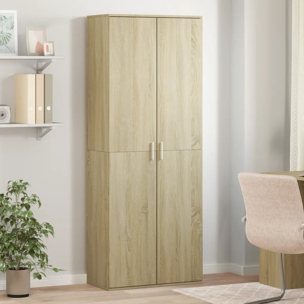 Credenza-Buffet-Armadio da cucina Rovere Sonoma 70x35x180 cm in Legno Multistrato