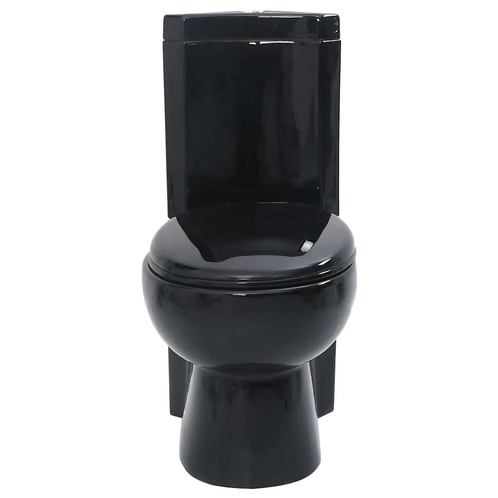 Vaso WC in Ceramica da Bagno ad Angolo Nero CFW9193059