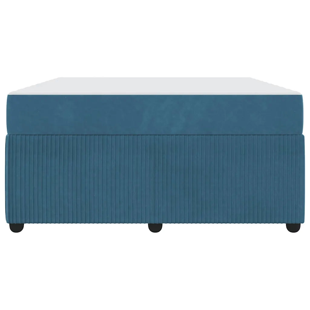 Struttura del letto con materasso Blu 160 x 200 cm Tessuto