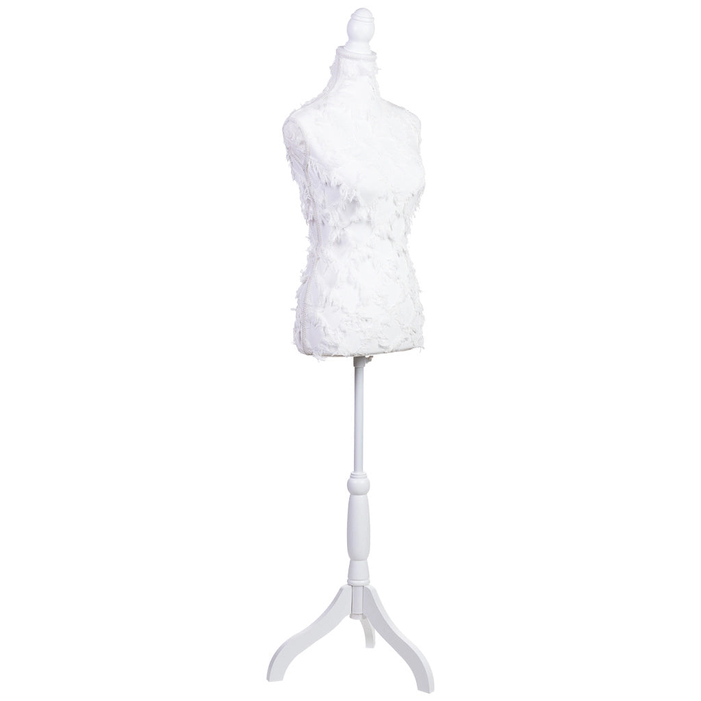 Manichino in legno e schiuma 24x37,5x168h cm Bianco