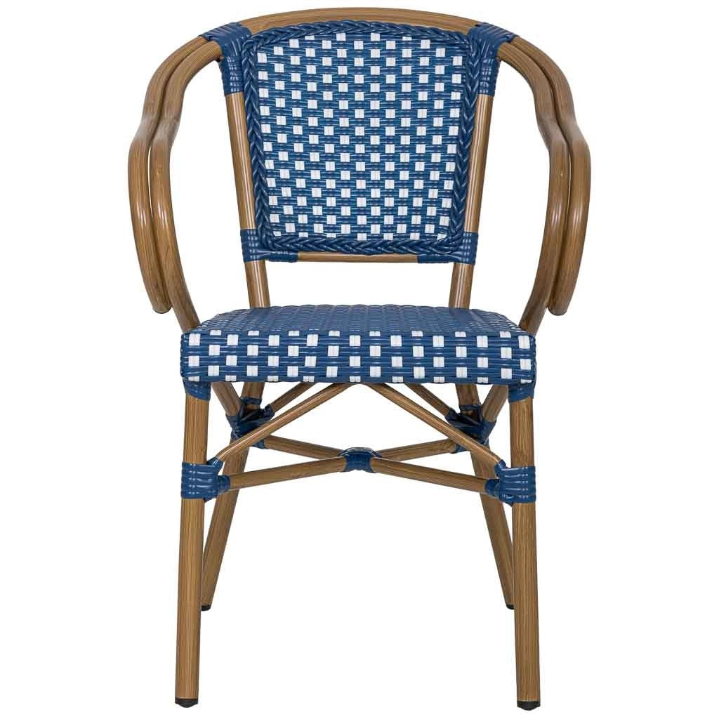 Fauteuil in rotin sintetico  bleu 57x57x84 cm (hauteur)