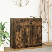 Credenza con Cassetto Rovere Fumo 80x34x76 cm in Truciolato