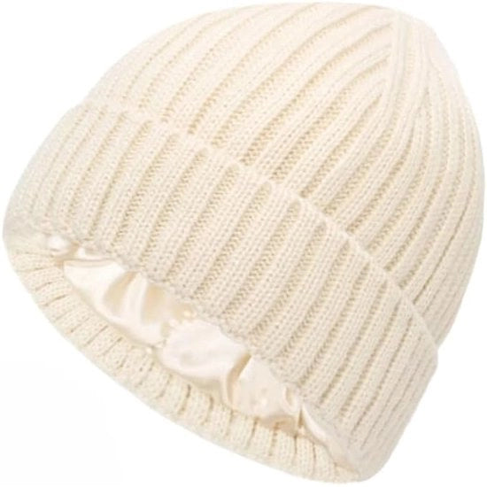 Muffa invernale per donna, cappello in lana, cappello caldo, cappello morbido caldo, cappello unisex a larghezza media per quattro stagioni, bianco, adatto per sport femminili