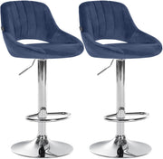 Set di 2 sgabelli da bar Milet velluto C 1