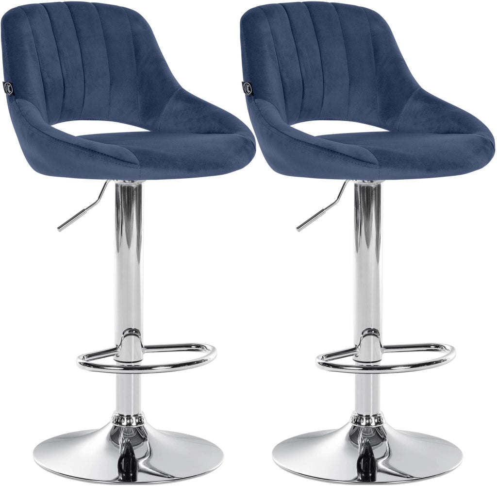 Set di 2 sgabelli da bar Milet velluto C 1