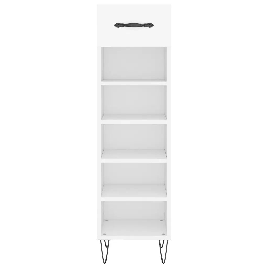 Scarpiera-Scaffale per scarpe Bianca 30x35x105 cm in Legno Multistrato 624540
