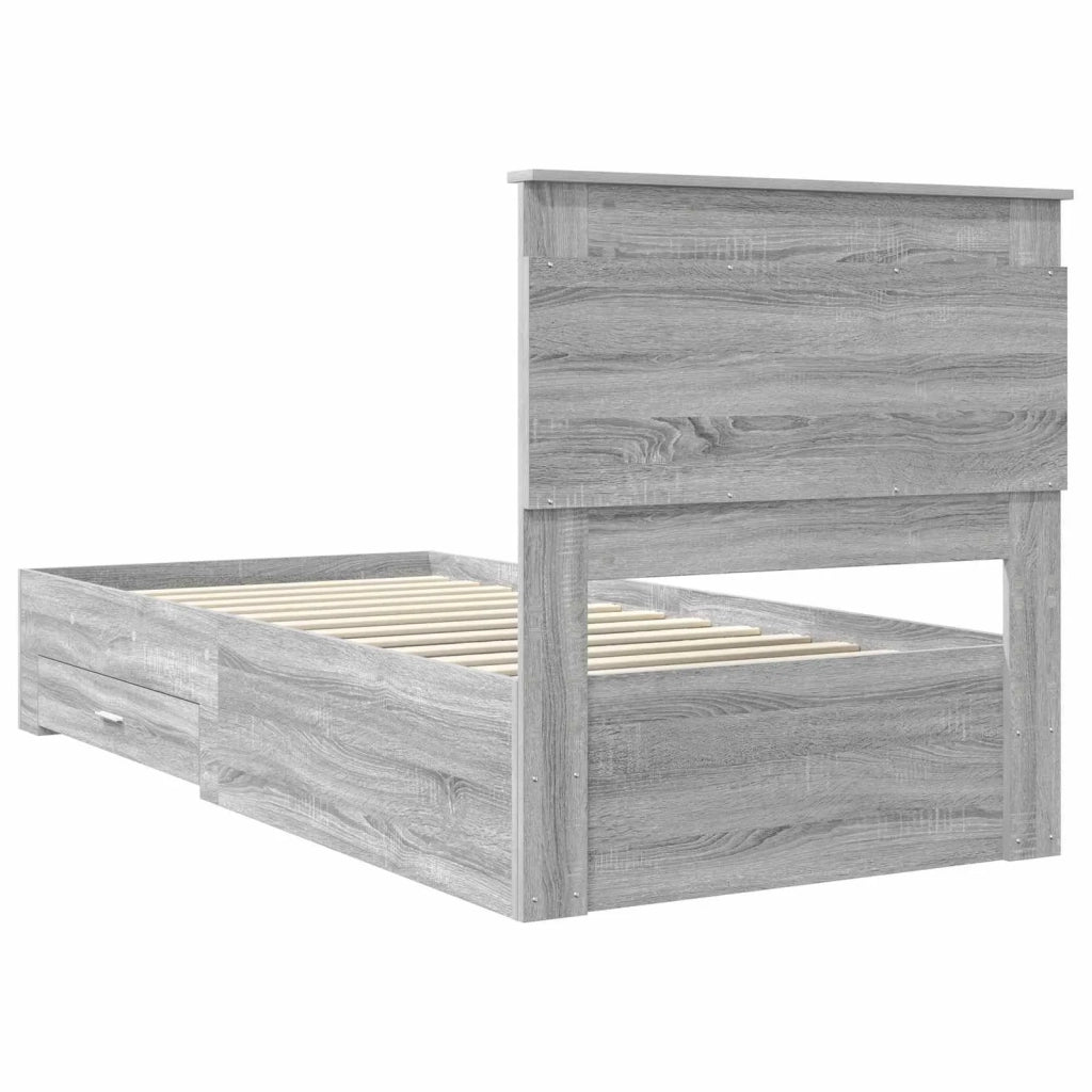 Struttura del letto con cassetto con testiera Legno multistrato 3410371