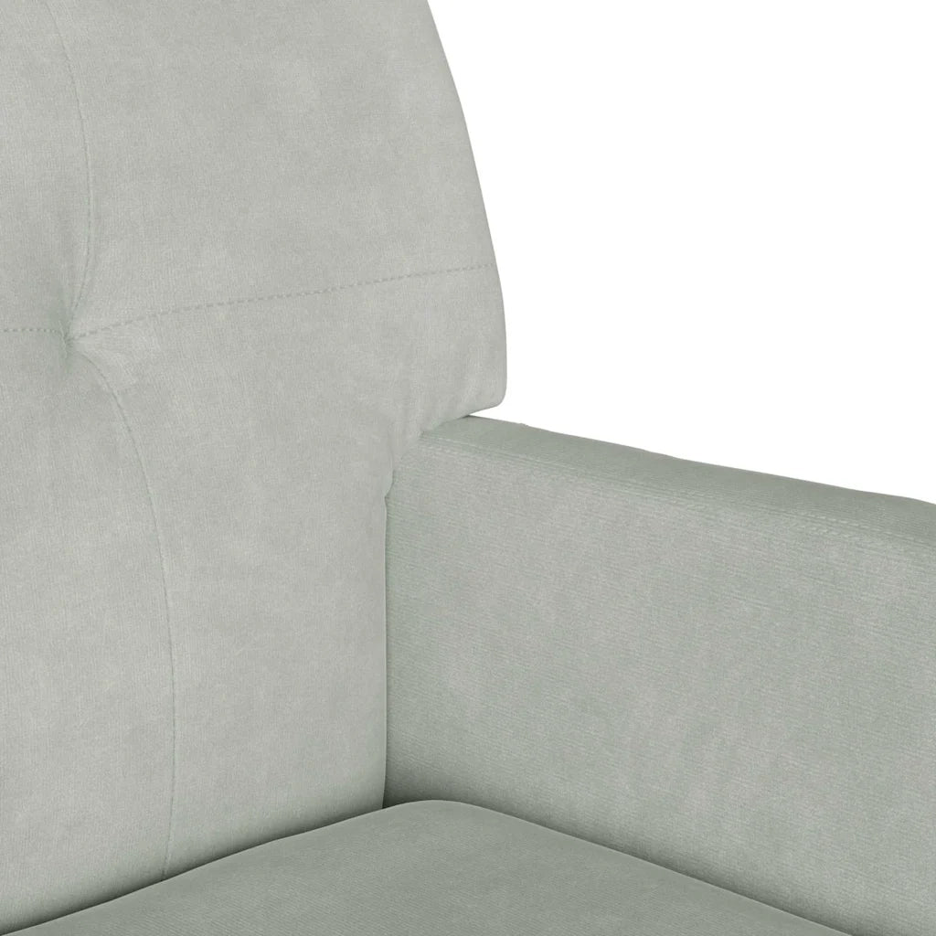 Panca Chesterfield Grigio chiaro 112 x 65,5 x 75 cm Velluto 42019286