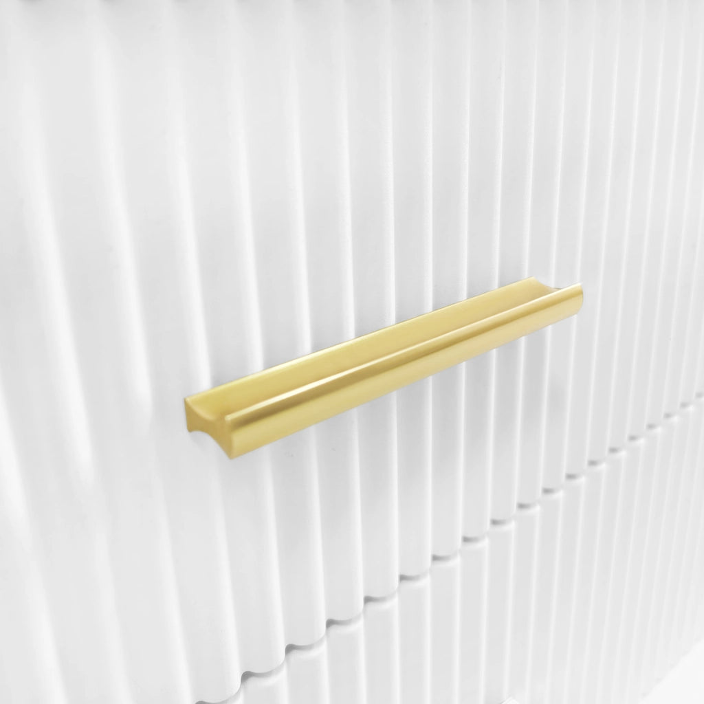 TAVOLINO da caffè 100x50x40 cm bianco in truciolare con LED e vetro temprato
