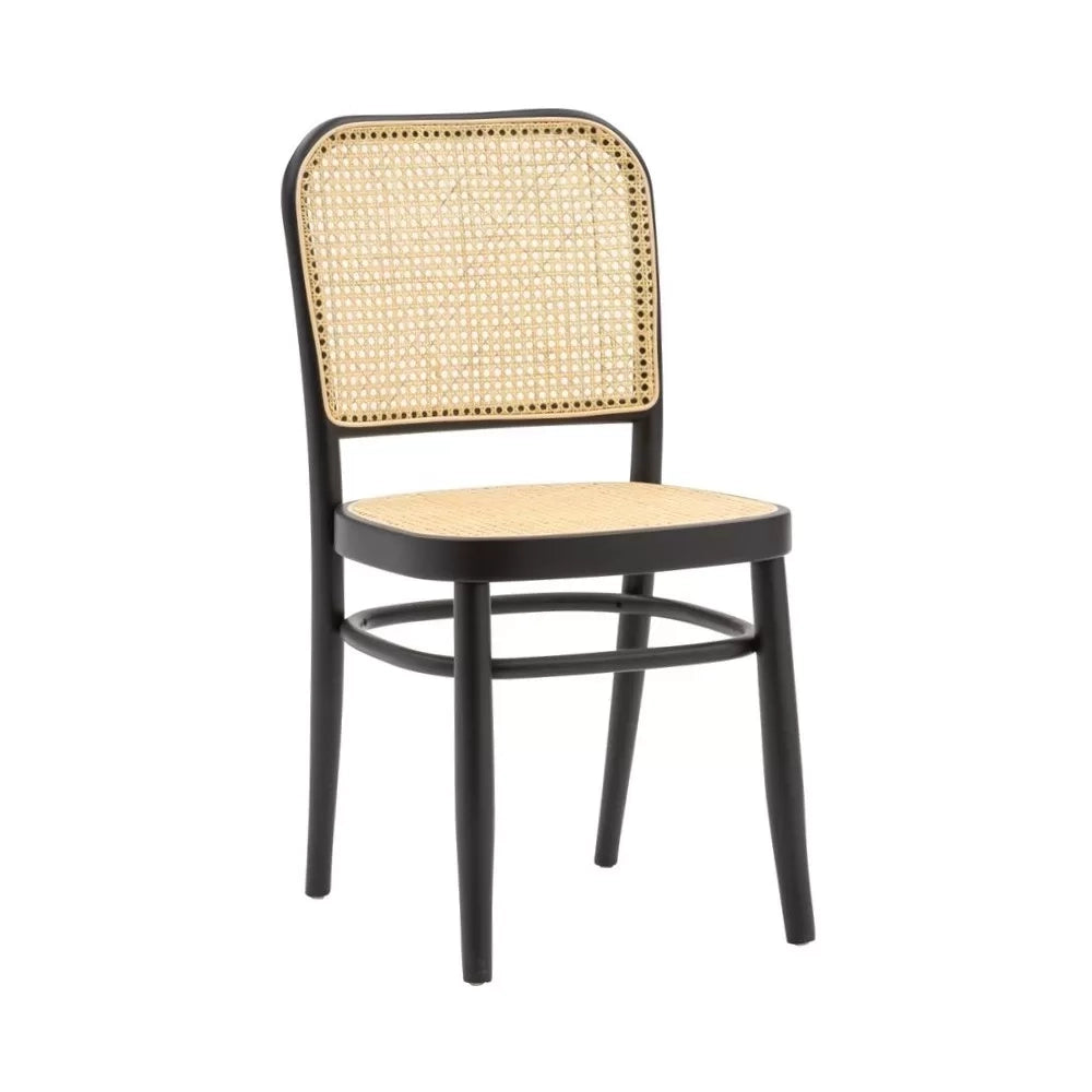 Set 2 sedie paglia di vienna in legno nero 45x47x87 - Mobili 2G