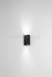 APPLIQUE ZENO ROUND NERO 2 LUCI ATTACCO GU10 IP65 BIEMISSIONE