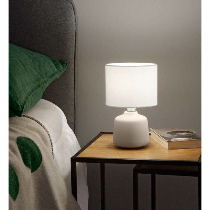 LAMPADA DA TAVOLO BURANO E14 H23CM BIANCA.