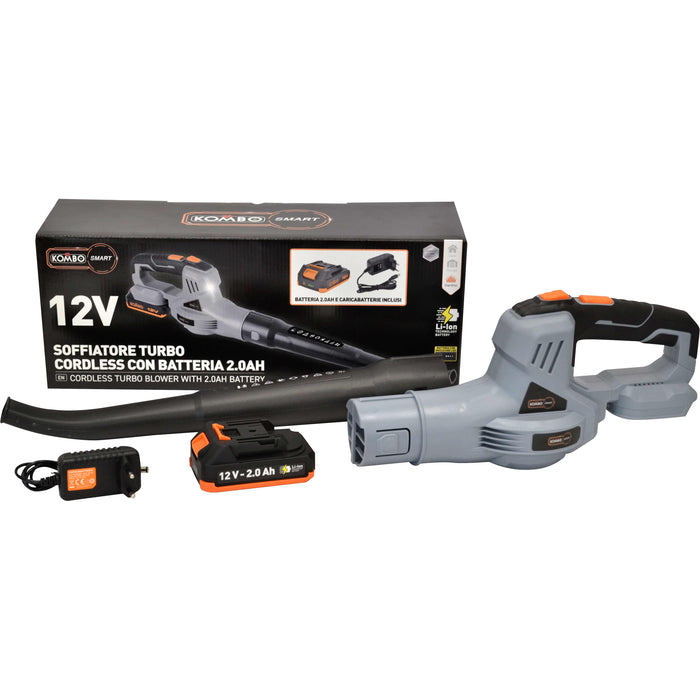 KIT TURBO SOFFIATORE KOMBO SMART 12V 2.0AH – Potenza compatta per una pulizia perfetta